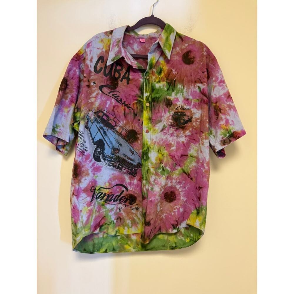Varadero Classic 1956 Chevrolet Tie-Dye Button Down Shirt